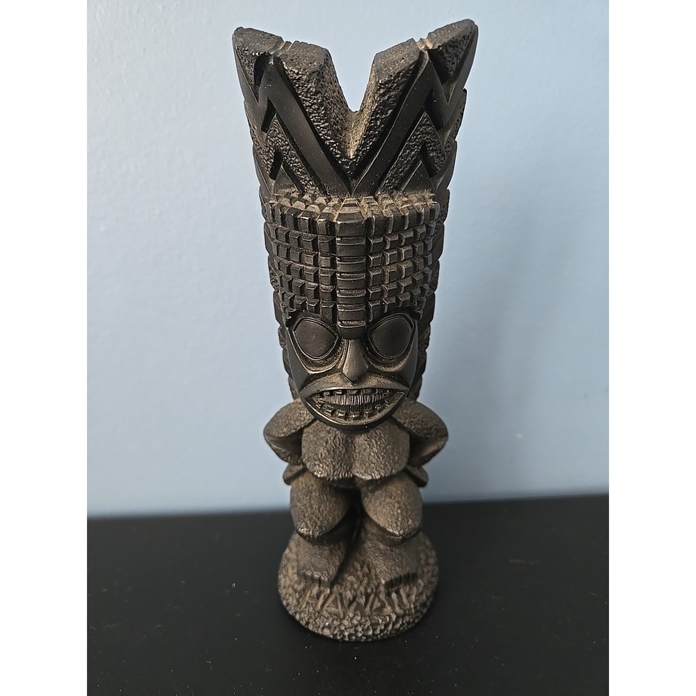 Coco Joes Kanaloa Ancient Polynesian Black Lava Tiki Statue Hawaii‎ 8" - Picture 3 of 9